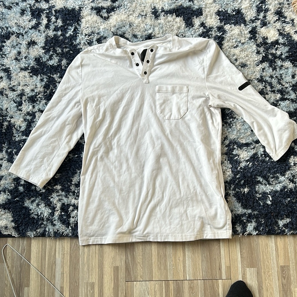 Under Armour white 3/4 sleeve Henley